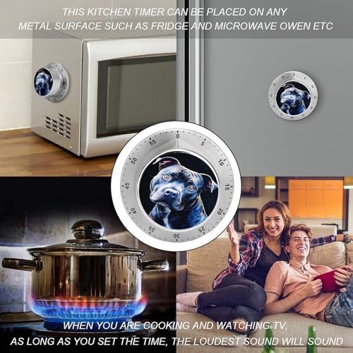 Pit Bull Dog Kitchen Timer Mechanical No (Style-4 / One Size)