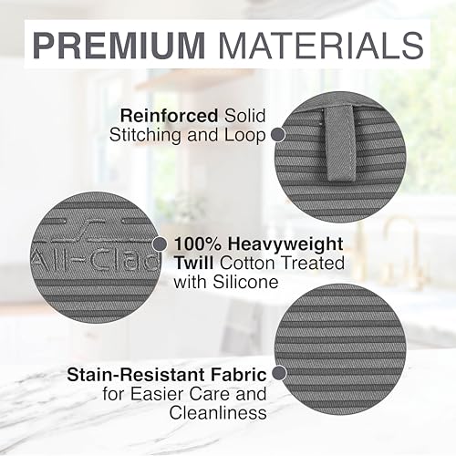 Premium Pot Holder & Heating Pad (Pewter / 2 Pack)