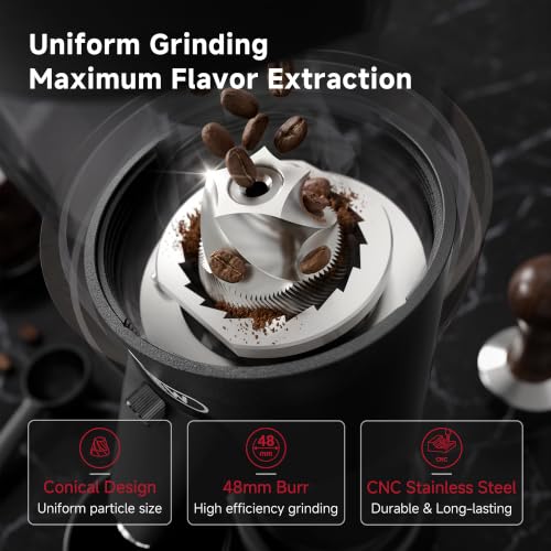 G5A Espresso Coffee Grinder (Noir)