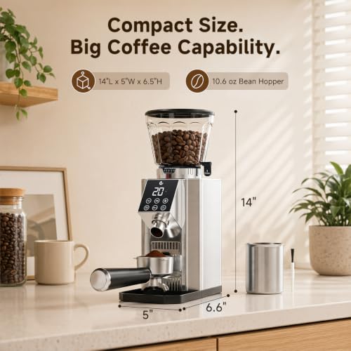Electric Conical Burr Coffee Grinder (Silver)