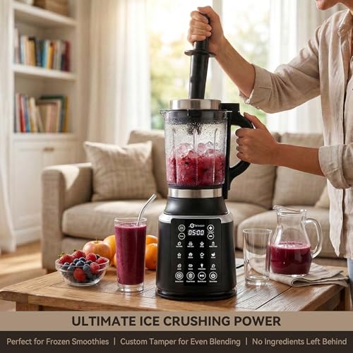 Glass Blenders for Kitchen with Tamper