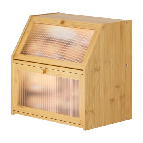 Extra Large Bread Box for Kitchen Counter (Natural / Extra Large)