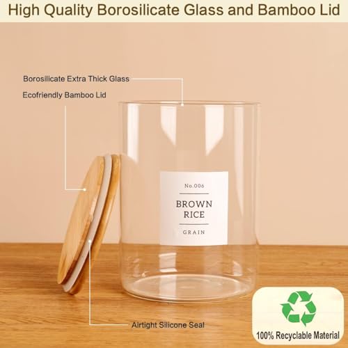 3 and 6 glass jars