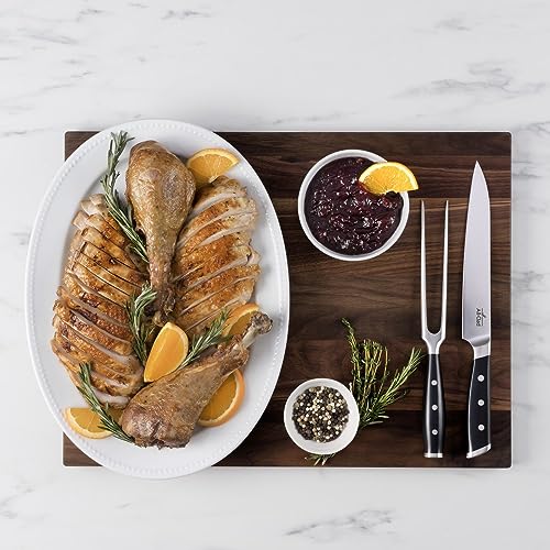 Forged Knives Carving Set (Silver/Black / 2-Piece Knife Set)