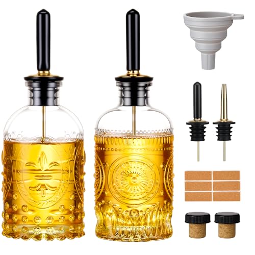 Glass Olive Oil Dispenser Bottle Set