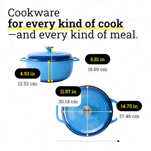 Essential Enamel Cast Iron Dutch Oven (Blue)