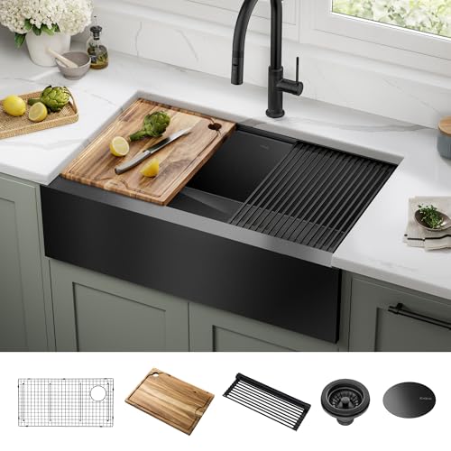 Kore Workstation 33 (33 Inch / Flat Farmhouse / Gunmetal Black)
