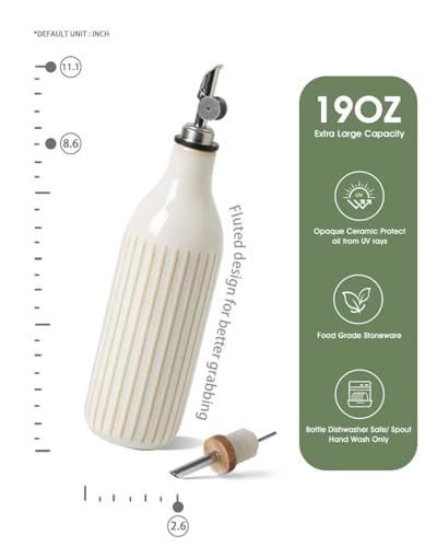 Olive Oil Dispenser Bottle (Antique White)