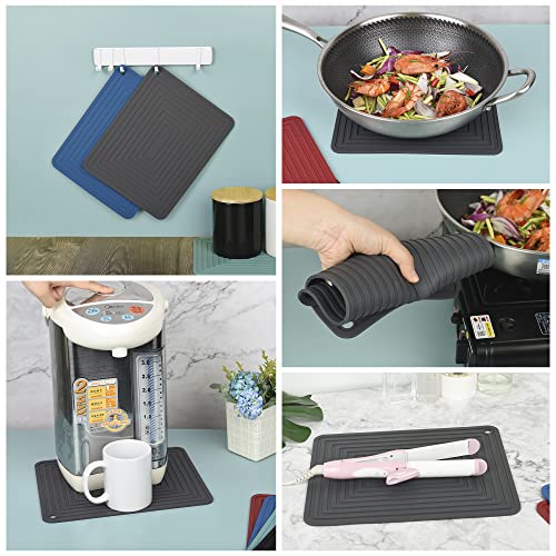 Trivets for Hot Dishes Pots and Pans (A: Dark Grey)