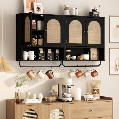 Rattan Bathroom Wall Cabinet