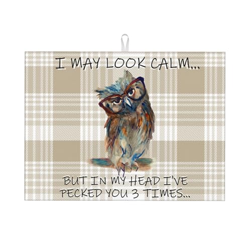 Cute Dish Drying Mat for Kitchen Counter Washable Absorbent Drying Pad Mat Kitchen Decor