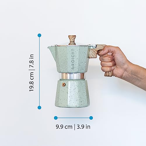 Milano Stovetop Espresso Maker Moka Pot 6 espresso Cup 9.3 oz Mint (6 espresso cups / Mint)