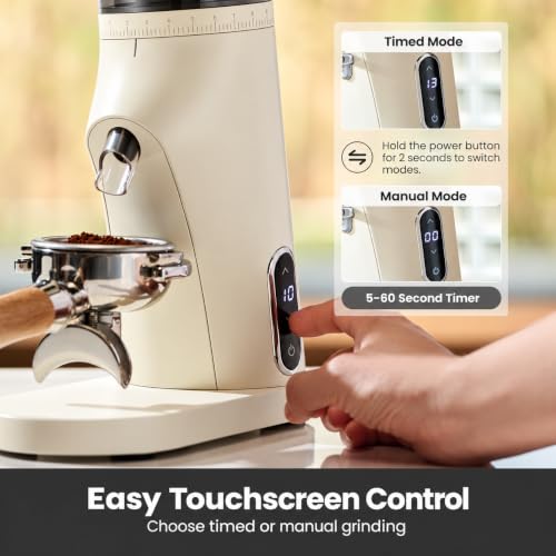 Electric Coffee Grinder (Cream White)