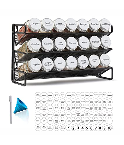 Spice Rack Organizer with Spice Jars