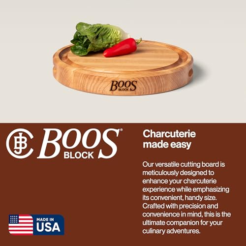 CB Series Round Wooden Maple Cutting Board 12”x12” (Round / 12"L x 12"W)
