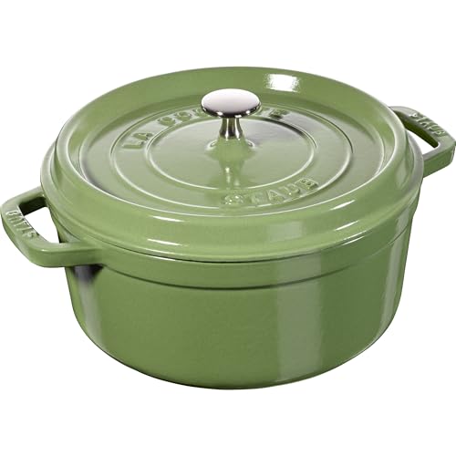 Cast Iron Round Dutch Oven (4-qt Round / Pistachio)