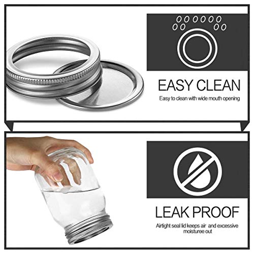 Mason Jars 16 OZ With Regular Lids and Bands
