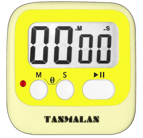 Easy to USE Digital Timer Kitchen Timer (Yellow - 2 Pack)