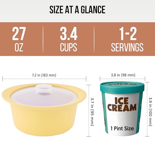 Silicone Microwave Steamer Pot for Baby Food with Handle & Lid