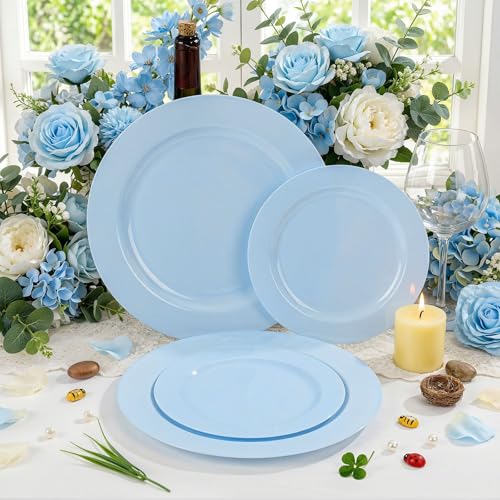 60PCS Plastic Plates set