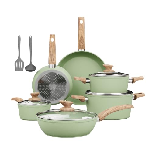 12 Piece Pots and Pans Set Non Stick