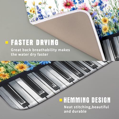 Microfiber Dish Drying Mat Absorbent Dish Rack Mat Kitchen Countertop Drainer Pad