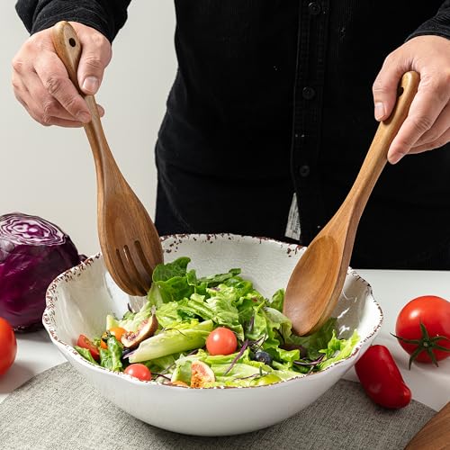 Wood Acacia Salad Servers