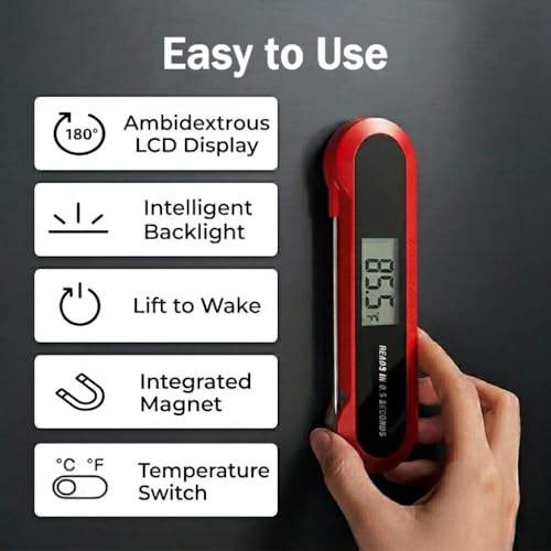 Professional 3X Faster 0.5sec Instant Read Meat Thermometer Digital HT02