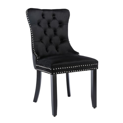 Velvet Upholstered Dining Chairs Set