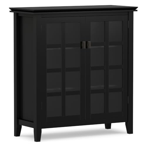 Artisan Solid Wood 38 inch Wide Transitional Medium Storage Cabinet in Honey Brown for the Living Room