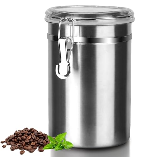 Stainless Steel Food Container with Clear Lids Airtight Container Stackable Small Canisters Kitchen Pantry Storage for Cereal