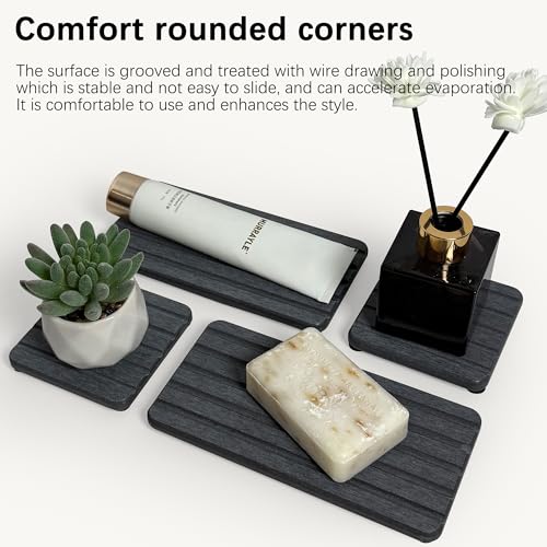 Set of 4 Water Absorbing Stone Tray