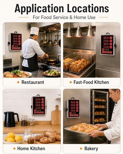 Commercial 4 Channels Digital Kitchen Timer (4 Channel)