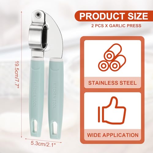 Garlic Press Stainless Steel Garlic Crusher and Peeler Set
