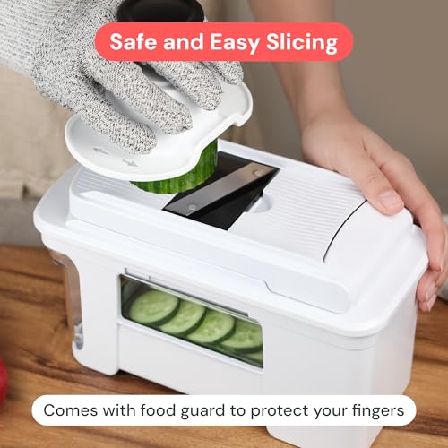 Pro XL Vegetable Chopper & Mandoline Slicer (White / 4 in 1)
