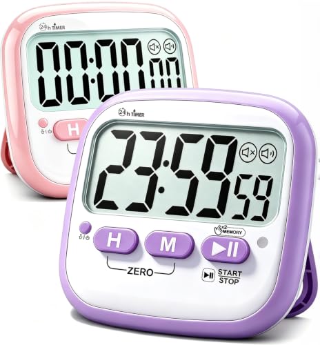 2 Pack Classroom Timers for Kids Teachers (2* Pink & Purple ( Girls Favorite ))
