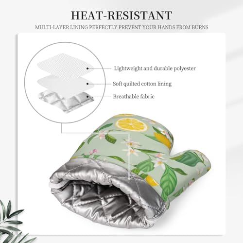 Oven Mitts Pot Holders Set Silicone Kitchen Oven Mitts Heat Resistant Potholders Non