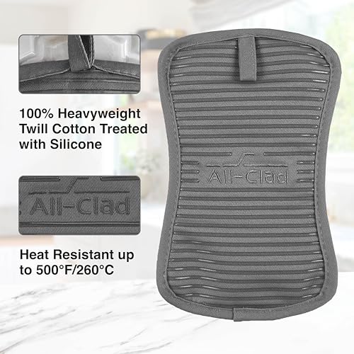 Premium Pot Holder & Heating Pad (Pewter / 2 Pack)