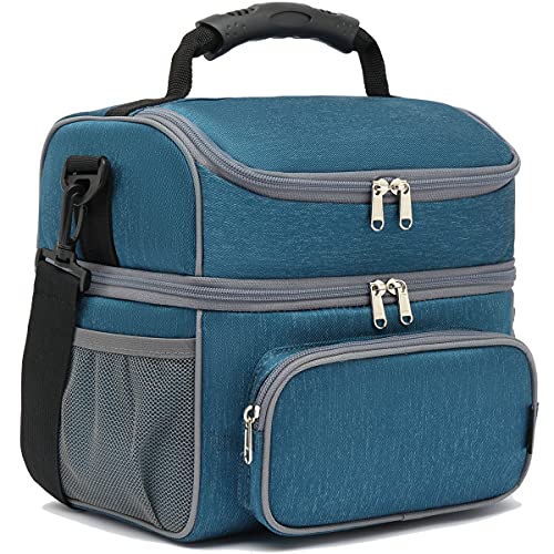 Double Layer Cooler Insulated Lunch Bag Adult Lunch Box Large Tote Bag for Men