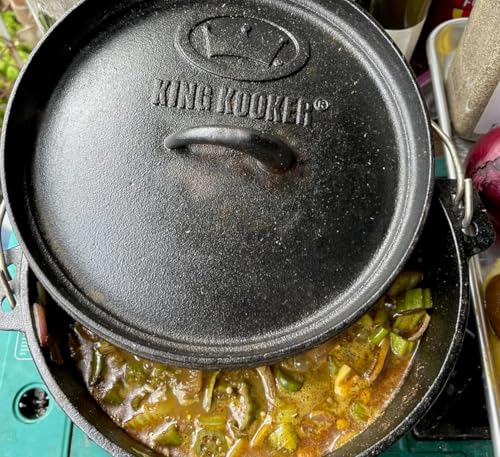 20 Quart Pre Seasoned Cast Iron Dutch Oven with Lid and Wire Bail Handle