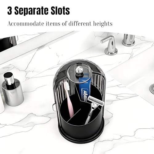 Dustproof Toothbrush Holder Organizer with Drainage