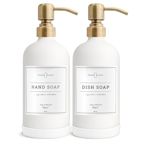Glass Soap Dispenser Set