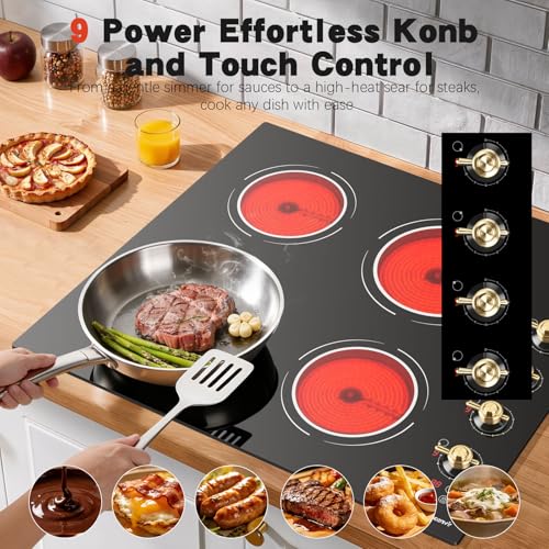 30 Inch Electric Cooktop Stove 240V
