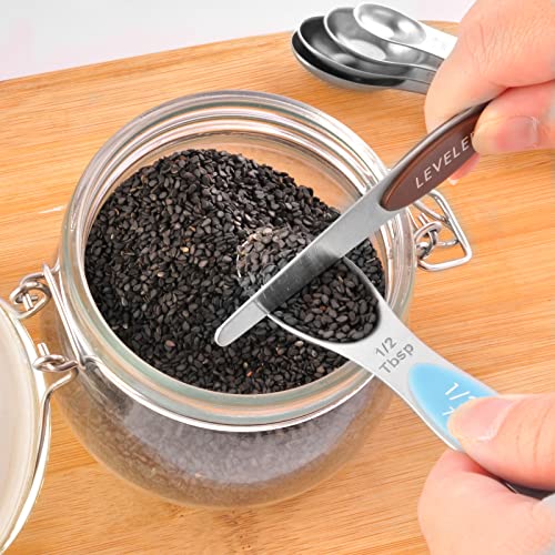 Measuring Cups and Magnetic Measuring Spoons Set (Multi-colour)