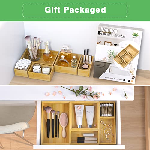 Bamboo Bathroom Drawer Organizer