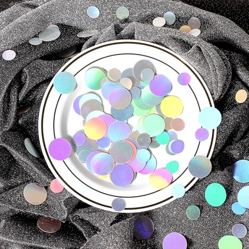 Silver Circle Dots Birthday Confetti