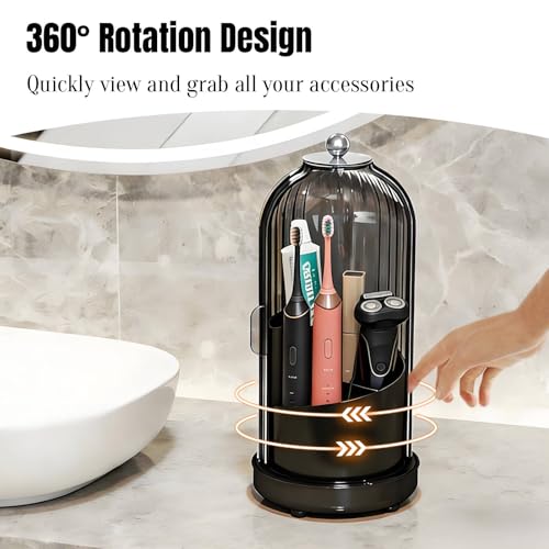 Dustproof Toothbrush Holder Organizer with Drainage