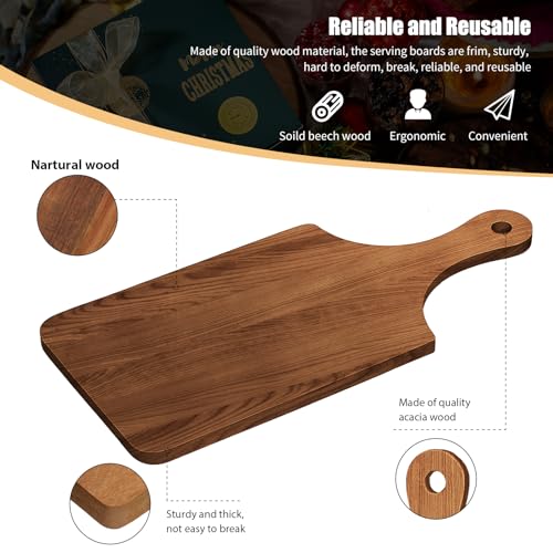 12 Pcs 11 x 5 Inch Acacia Wood Cutting Board with Handle (11"L x 5"W)
