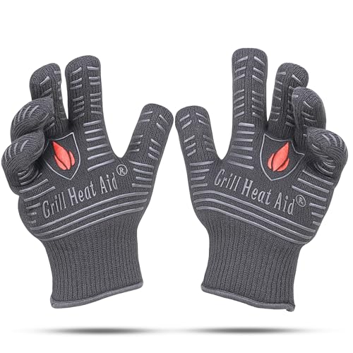 Grill Gloves Heat Proof for Men Grilling BBQ Heat Resistant Gloves