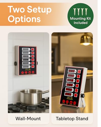 Commercial 6 Channels Digital Kitchen Timer (6 Channel)